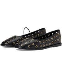 COACH - Emilia Mary Jane With Grommets Flat Shoes, Leather/Rubber - Lyst