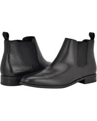 Calvin Klein Men s Beck Leather Boots in Black for Men Lyst