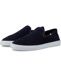 BOSS - Rey Suede Slip-on Loafers With Rubber Sole - Lyst