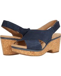clarks cork wedge sandals