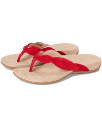 Vionic - Bella Braid Thong Sandals Wedge Shoes, Leather - Lyst