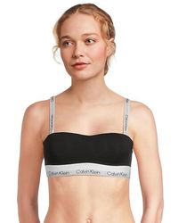 Calvin Klein - Icon Cotton Modal Lightly Lined Bandeau Bra Bra Xl 16) Cotton/Elastane/Modal - Lyst