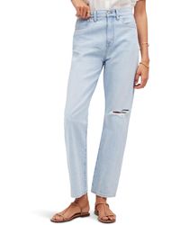 Madewell - The Perfect Summer '90s Straight Crop Jean In Fitzgerald Wash - Lyst