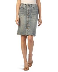 Kut From The Kloth - Rose Skirt Button Front Portchop Pocket (Helpful) Skirt - Lyst