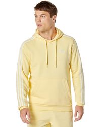 adidas Essentials Fleece 3-stripes Pullover Hoodie - Yellow