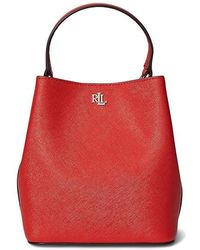 Ralph Lauren - Crosshatch Small Reese Bucket Bag Cross Body Handbags, Leather - Lyst