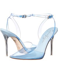 pirrie high heel in clear yellow & blue