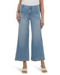 Kut From The Kloth - Meg High Rise Wide Leg With Patch Pockets Jeans 14, Denim - Lyst
