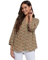 NYDJ - Pintuck Blouse Clothing Sm (Us 4-6) Polyester - Lyst