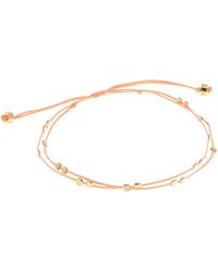Chan Luu Nylon Cord Pull-tie Bracelet With Crimped Beads - Orange