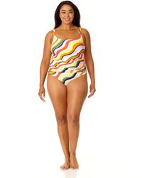 Anne Cole - Plus Size Shirred Lingerie Maillot - Lyst