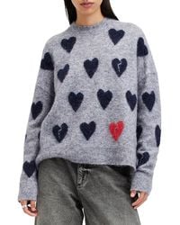 AllSaints - Amora Jumper Sweater Marl/Ink, Polyamide/Wool - Lyst