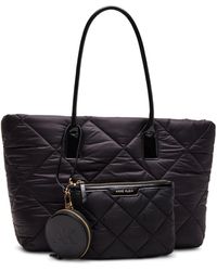 Anne Klein - Quilted Nylon Tote With Pouch And Coin Purse - Lyst