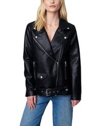 Blank NYC - Leather Long Moto Jacket - Lyst