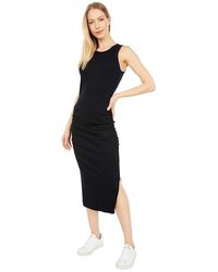 Michael Stars - Wren Ultra Rib Midi Dress W/Slit Clothing Xs (Us 0-2) Spandex/Modal/Cotton - Lyst