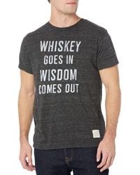 The Original Retro Brand - Whiskey Goes In Tri-blend Short Sleeve Tee - Lyst