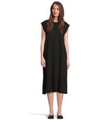 Mod-o-doc - Cap Sleeve Column Dress With Side Slits Dress Lg (Us 12-14) Cotton - Lyst