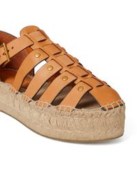 Tory Burch Leather Fisherman Platform Sandals - Lyst