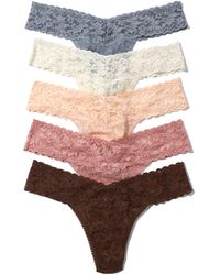 Hanky Panky - Signature Lace Low Rise Thong 5-pack - Lyst
