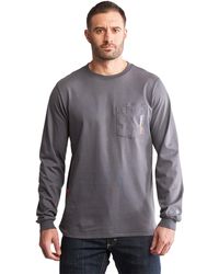 Timberland - Big Tall Fr Cotton Core Pocket Logo Long Sleeve T-shirt - Lyst