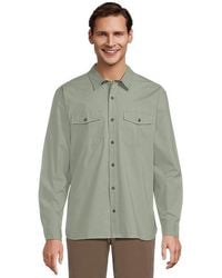 L.L. Bean - Riverton Ripstop Shirt Long Sleeve Traditional Fit Clothing, Chambray/Cotton/Spandex - Lyst