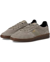 BOSS - Suede Leather Block Low Profile Sneakers - Lyst