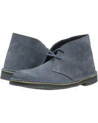 clarks desert boot blue grey