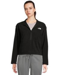 The North Face - Glacier Fleece 1/2 Zip Short Jacket Coat, Polyester - Lyst