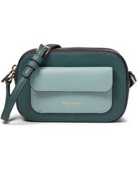 Kate Spade - Ava Color-blocked Pebbled Leather Crossbody - Lyst