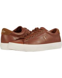 polo ralph lauren white longwood trainers