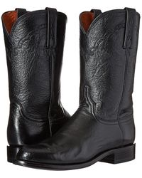 Lucchese Leather Lace-up Range Boot in Brown for Men - Lyst