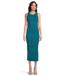 Michael Stars - Wren Ruched Midi Dress Lg (Us 8-10) Cotton/Modal/Spandex - Lyst