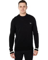 fred perry black sweater