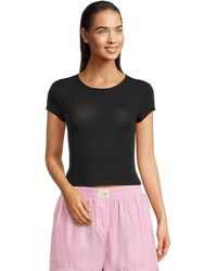 Free People - Wait A Minute Baby T-Shirts Clothing Sm 4-6) Cotton/Polyester - Lyst