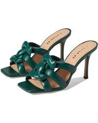 COACH Kellie Leather Heeled Sandals in Blue | Lyst