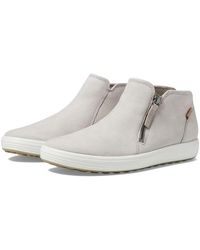 Ecco - Soft 7 Low Cut Zip Bootie ( Rose) Shoes - Lyst