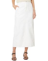 Madewell - Denim Carpenter Maxi Skirt In Tile White - Lyst