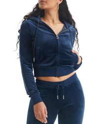 Juicy Couture - C Solid Classic Juicy Hoodie With Back Bling - Lyst