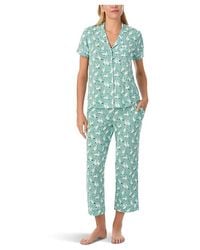 Kate Spade - Short Sleeve Modal Jersey Cropped Pj Set Pajama Sets, Modal/Elastane - Lyst