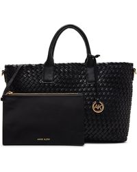Anne Klein - Large Woven Tote With Pouch - Lyst
