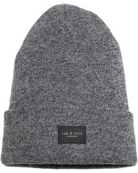 Rag Bone Wool Addison Beanie In Bright Red Red For Men Lyst