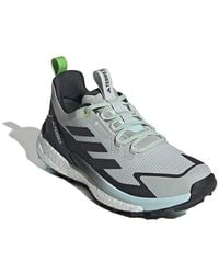 adidas Originals - Terrex Free Hiker 2 Gore-Tex(R) Hiking Shoes Shoes Semi Flash Aqua/Carbon/Lucid Lime 9.5 B - Lyst