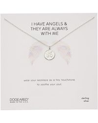 Dogeared - I Have Angels They Are Always With Me Mini Angel Necklace - Lyst