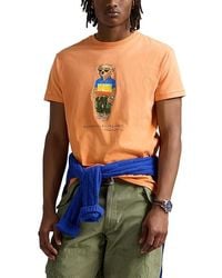 Polo Ralph Lauren - Classic Fit Polo Bear Jersey T-Shirt Clothing Sp25 Cls Peach Beach Shp Bear, Cotton/Jersey - Lyst