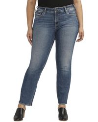 Silver Jeans Co. - Plus Size Suki Mid Rise Curvy Fit Straight Jeans W93413eae389 - Lyst
