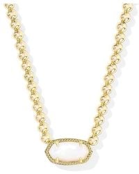 Kendra Scott - Elisa Beaded Necklace Necklace, Brass/14K - Lyst