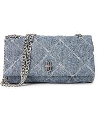 Marc Jacobs - The Quilted Denim Dual Chain Mini Bag Cross Body Handbags, Cotton - Lyst