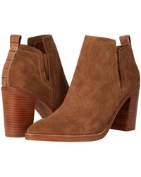 sirano booties in dk brown suede
