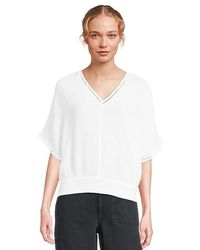 Michael Stars - Imani Cropped Dolman Sleeve Top Clothing Lg (Us 8-10) Cotton - Lyst