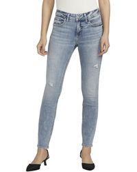 Silver Jeans Co. - Elyse Mid Rise Comfort Fit Skinny Jeans L03116ecf240 - Lyst